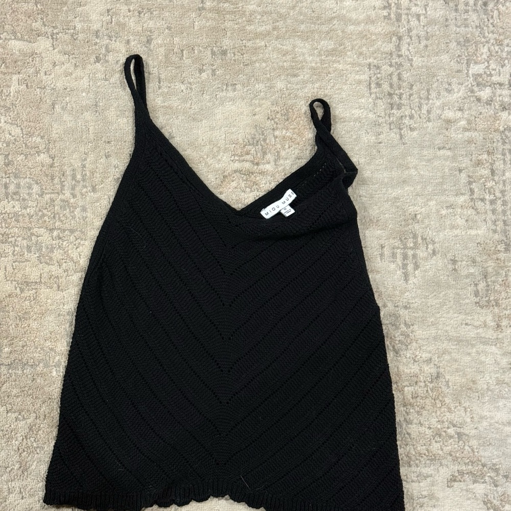 Chic Black Knit Camisole